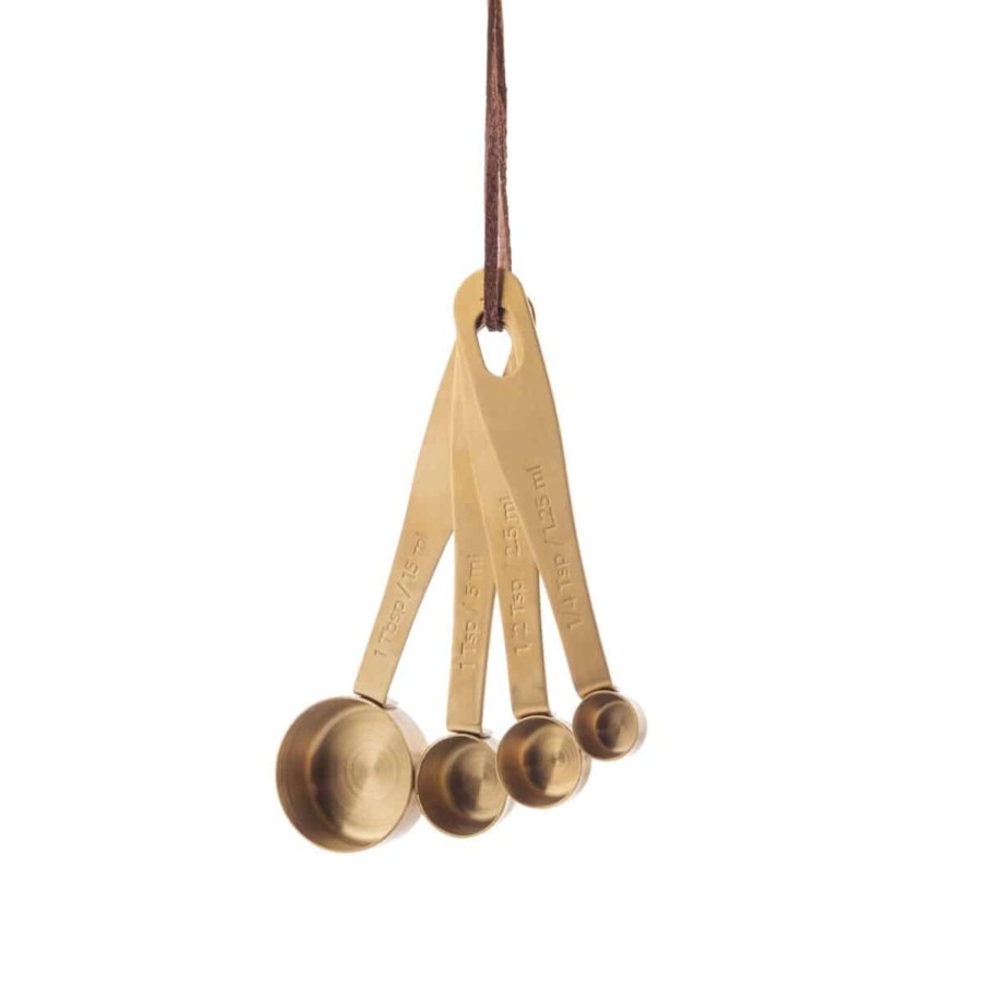 Kitchenware Kitchen Pantry Bakeware | Kitchen Pantry Brass Measuring Spoons