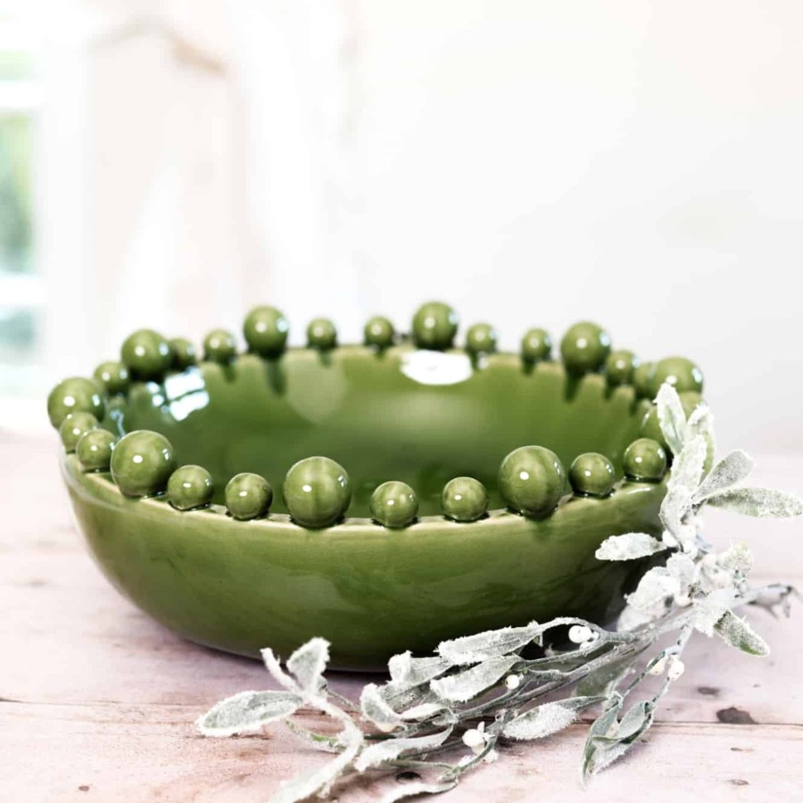 Home Accessories Silver Mushroom Christmas View All Home Accessories | Silver Mushroom Botanical Green Bobble Bowl