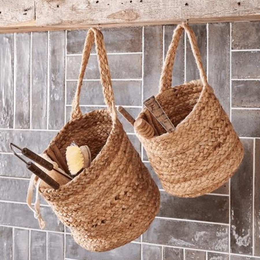 Home Accessories Nkuku View All Home Accessories | Nkuku Chapad Hemp Wall Hung Basket - Large