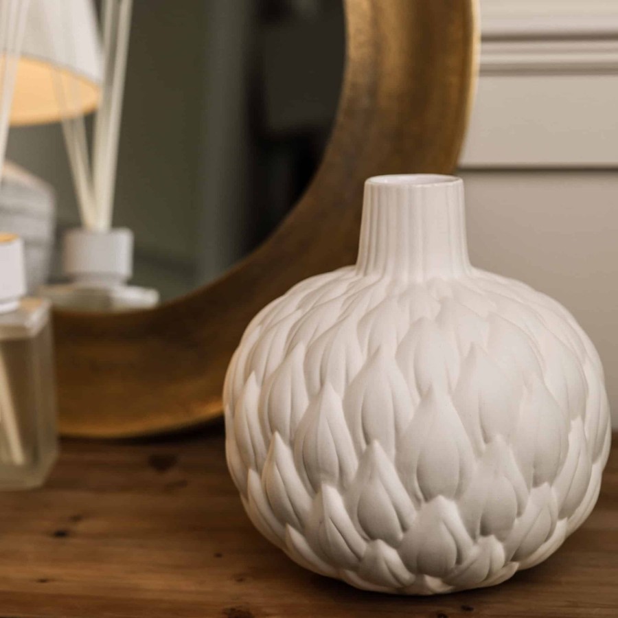 Home Accessories Lindform View All Home Accessories | Lindform Relief Astrid Cream Vase 24Cm