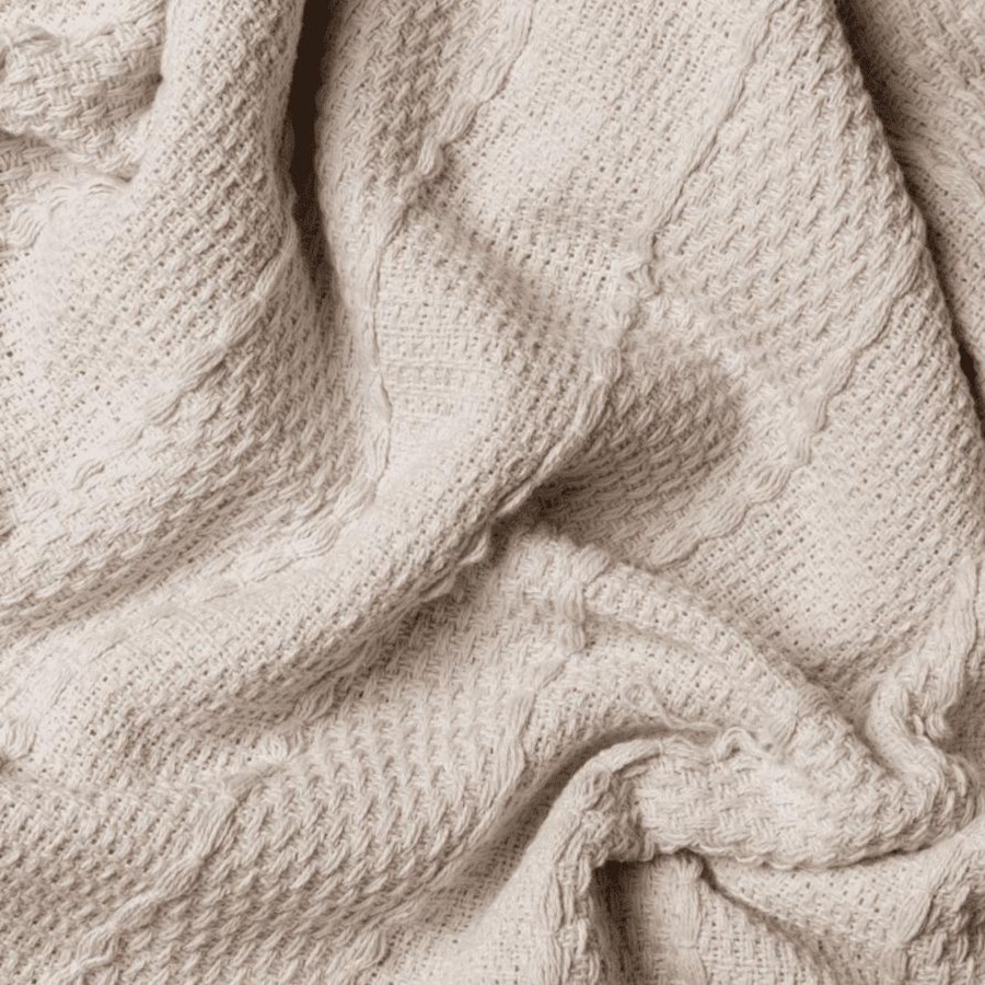 Home Accessories Riva Home Blankets & Throws | The Linen Yard Caliche Woven Tasselled Throw Natural