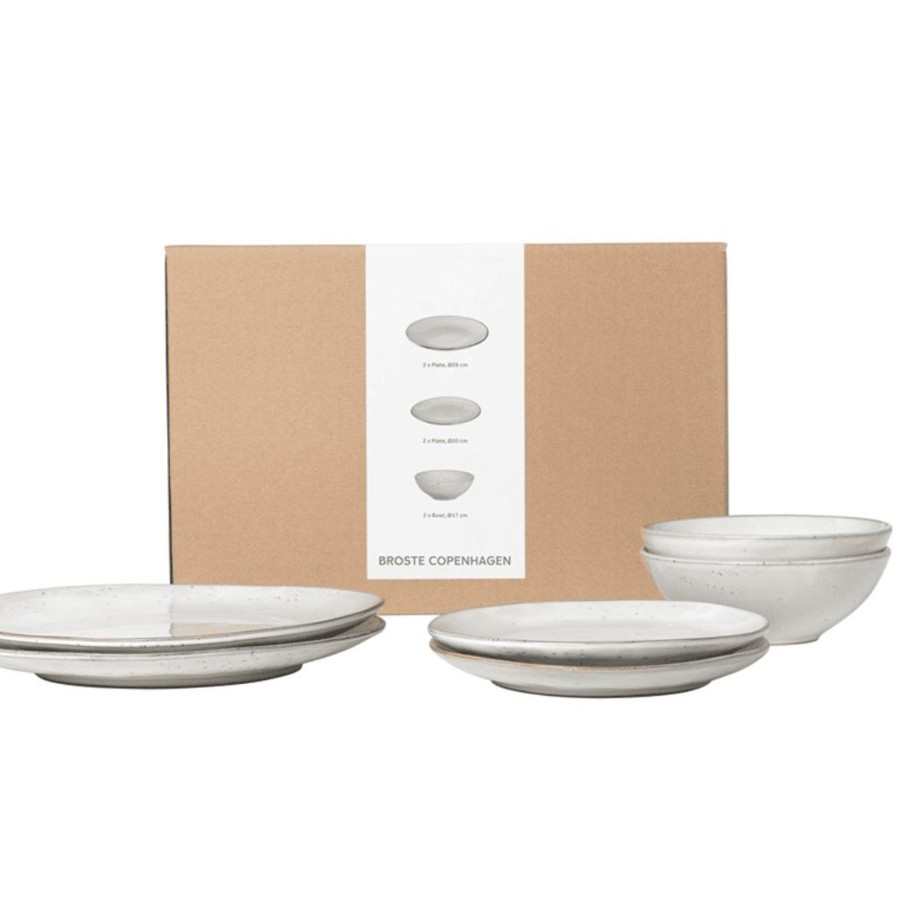 Kitchenware Broste Copenhagen Tabletop | Broste Copenhagen Nordic Sand Dinner Set For Two