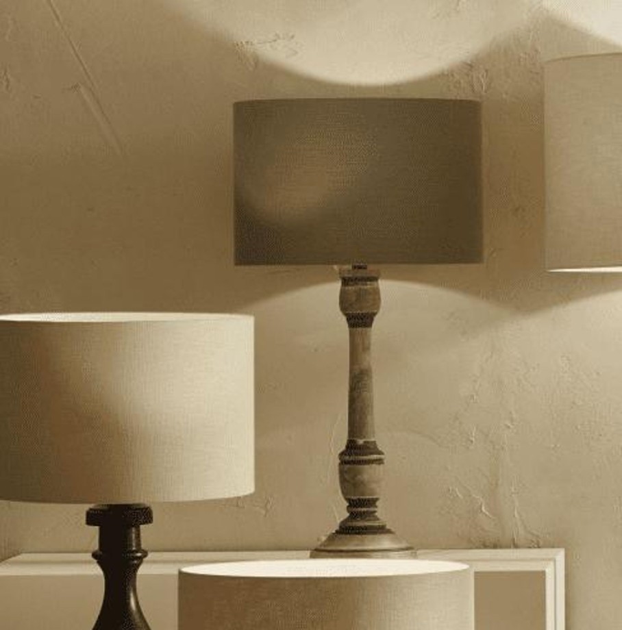 Lighting Pacific Table Lamps | Captiva Vintage Grey And White Wash Mango Wood Table Lamp