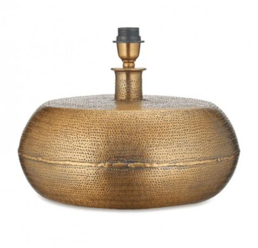 Lighting Nkuku Table Lamps | Nkuku Lumbu Antique Brass Lamp- Large