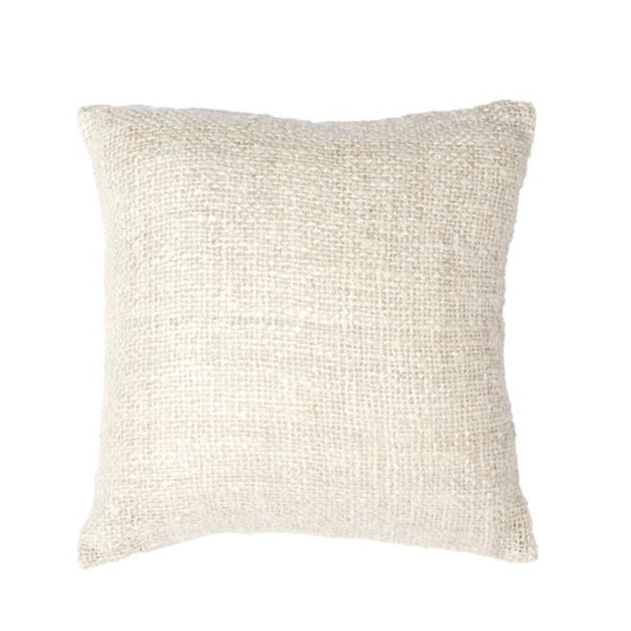 Home Accessories Silver Mushroom Label Cushions | Silver Mushroom Label Selemat Beige Cushion - Square