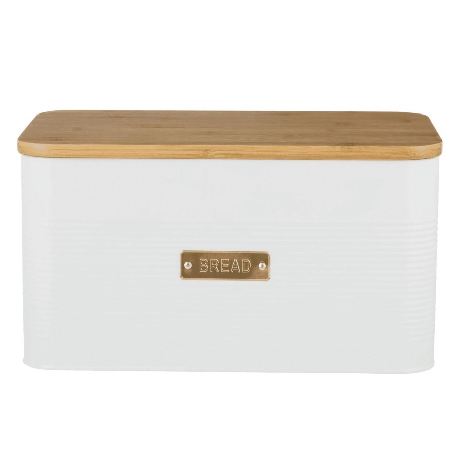 Kitchenware Typhoon Living Kitchen Storage | Typhoon Living Otto White Square Bread Bin