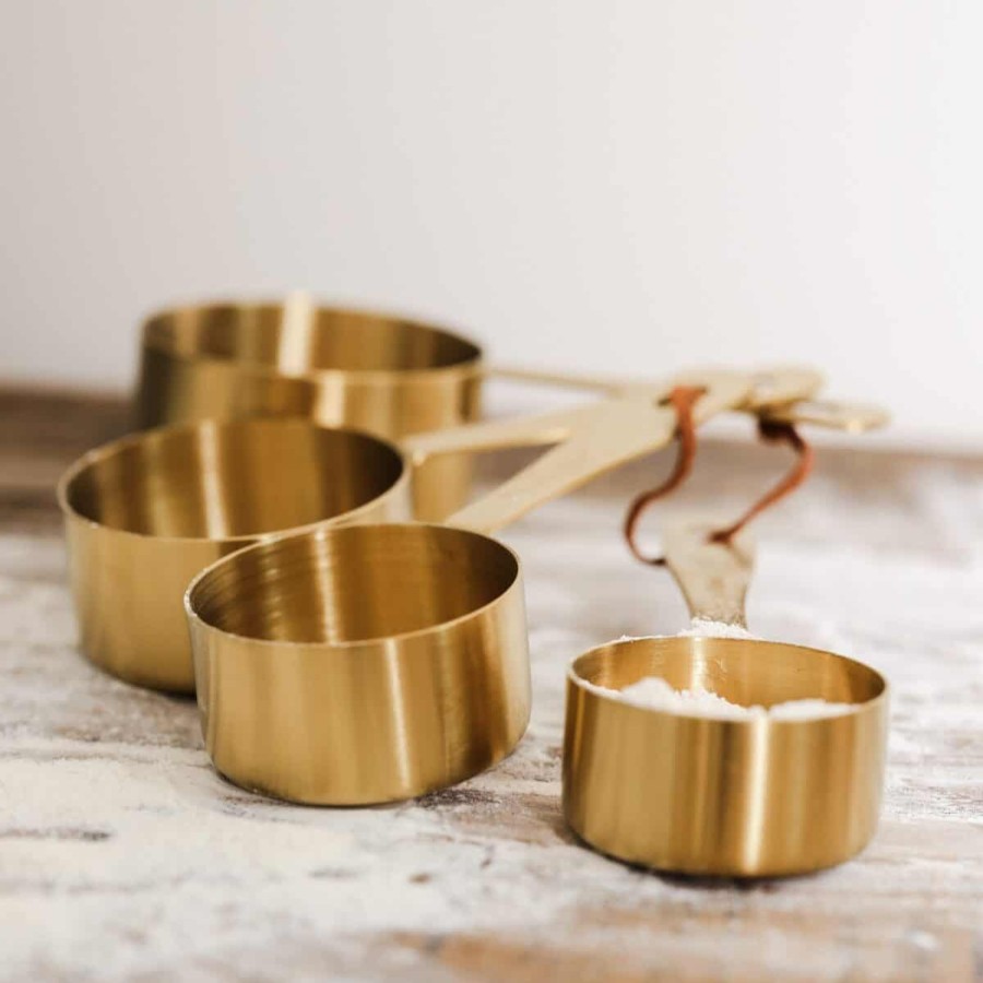 Kitchenware Kitchen Pantry Bakeware | Kitchen Pantry Brass Measuring Cups