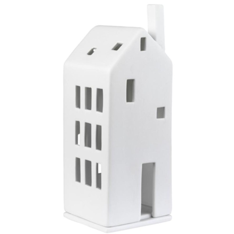 Home Accessories Räder Candles Holders & Sticks | Rader Hipped Roof With Chimney Light House - Medium