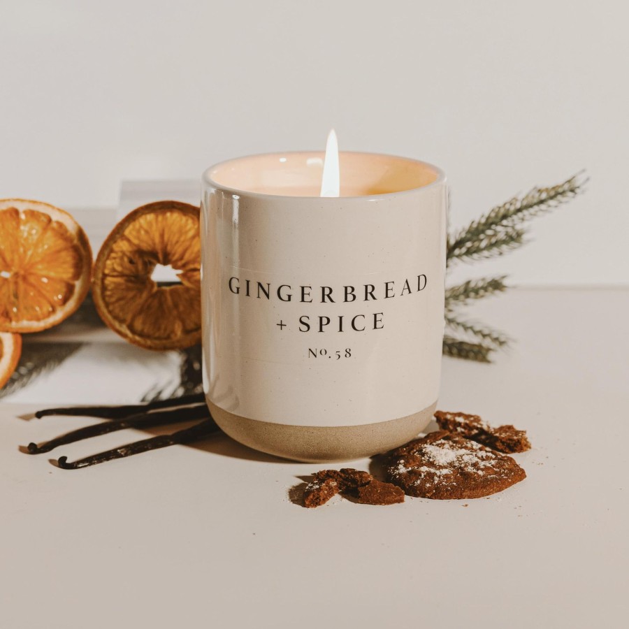 Home Accessories Sweet Water Decor View All Home Accessories | Gingerbread Spice Soy Candle In Stoneware Jar