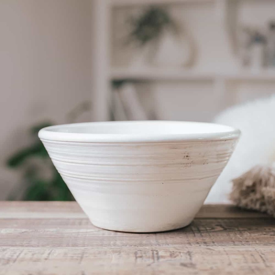 Home Accessories silver mushroom homewares View All Home Accessories | Silver Mushroom Label Distressed Ceramic Bowl Cream