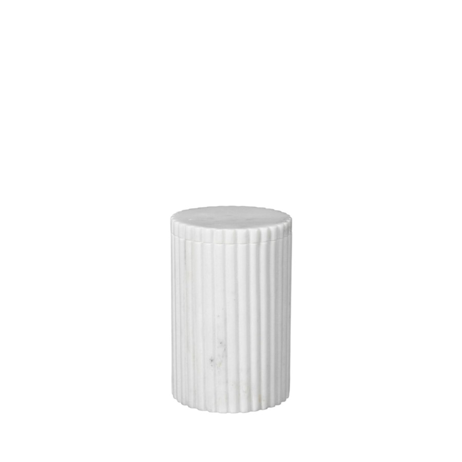 Home Accessories Broste Copenhagen View All Home Accessories | Broste Copenhagen White Platon Canister- Large