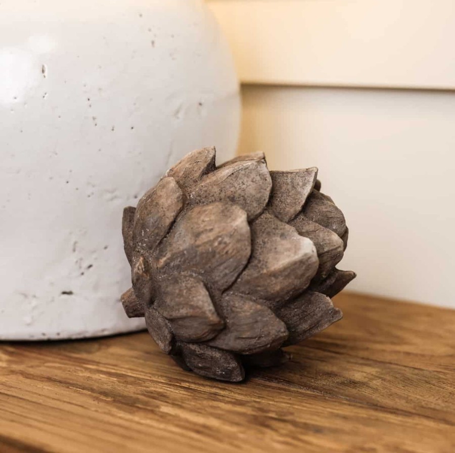 Home Accessories Silver Mushroom Label View All Home Accessories | Silver Mushroom Vintage Pinecone Decoration