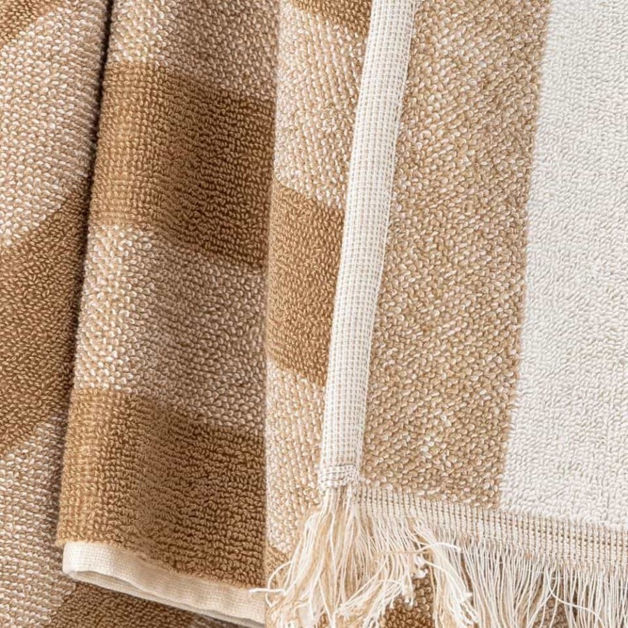 Home Accessories Bloomingville Towels | Bloomingville Elaia Cotton Towel Brown