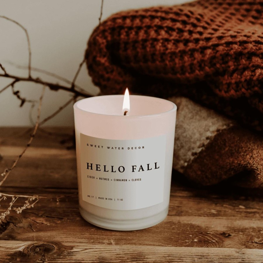 Home Accessories Silver Mushroom View All Home Accessories | Hello Fall Soy Candle In White Jar