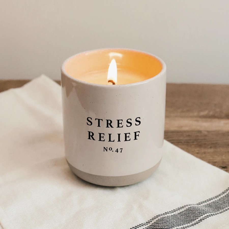 Home Accessories Sweet Water Decor View All Home Accessories | Stress Relief Soy Candle In Stoneware Jar