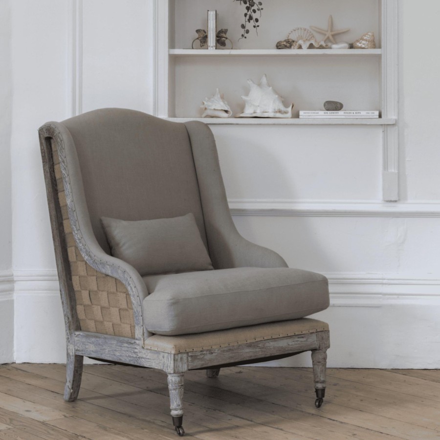 Furniture Silver Mushroom Christmas Armchairs | Silver Mushroom Deconstructed-Style Armchair In Taupe