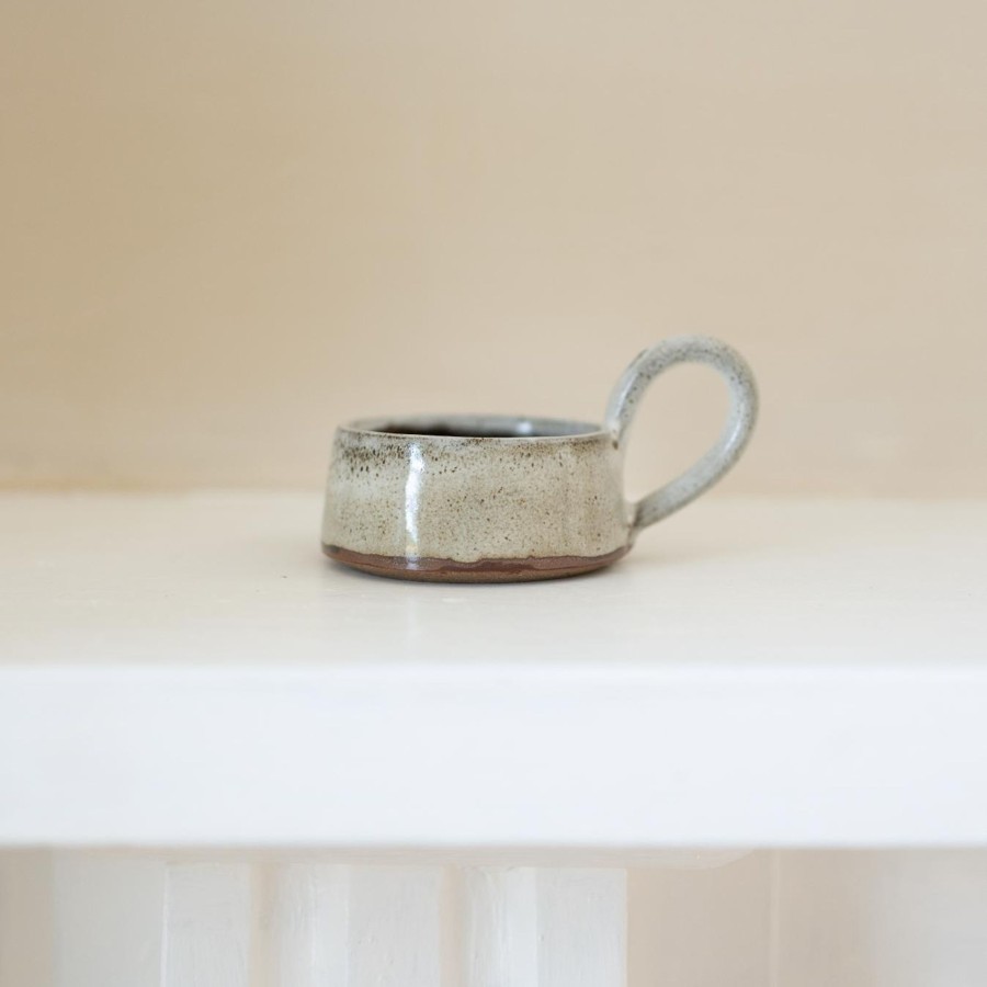 Home Accessories Morgan Wright View All Home Accessories | Silver Mushroom Label Stoneware Tea Light Holder - Tawny