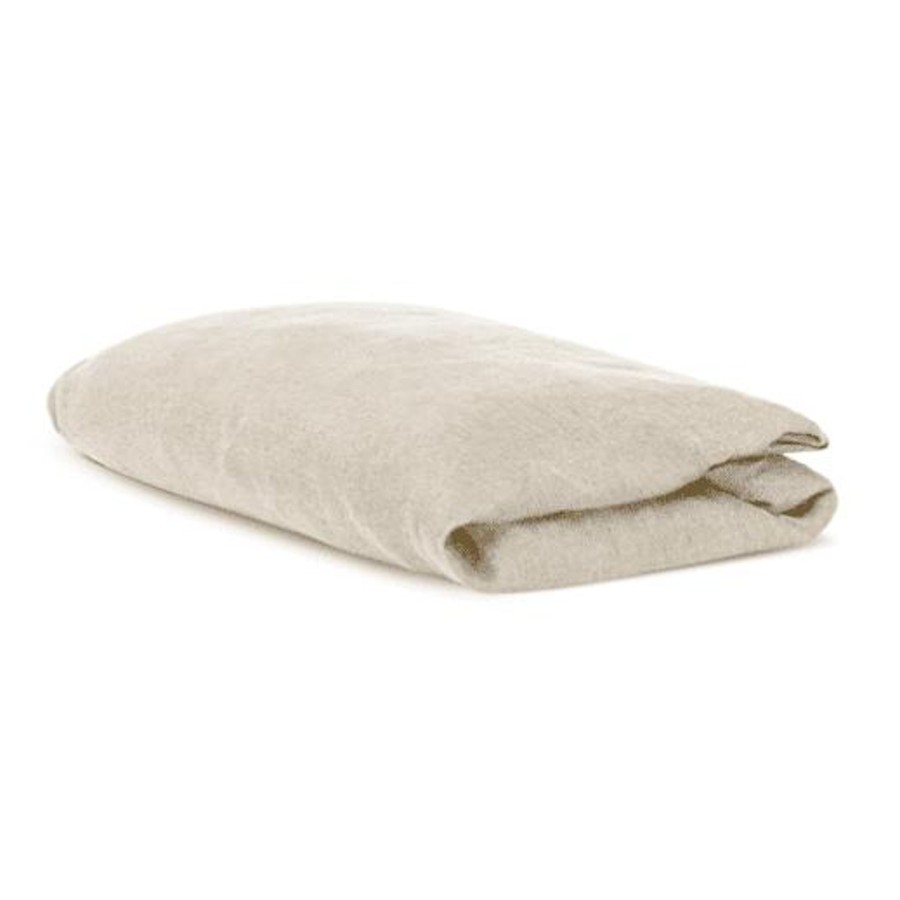 Home Accessories Nkuku Bed Linen | Nkuku Adya Linen Fitted Sheet Super King Natural