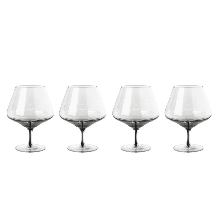 Kitchenware Broste Copenhagen Glassware & Barware | Broste Copenhagen Smoke Cognac Glass - Set Of Four