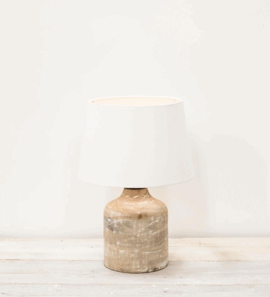 Lighting Also Home Table Lamps | Also Home Vara Mango Wood Small Table Lamp