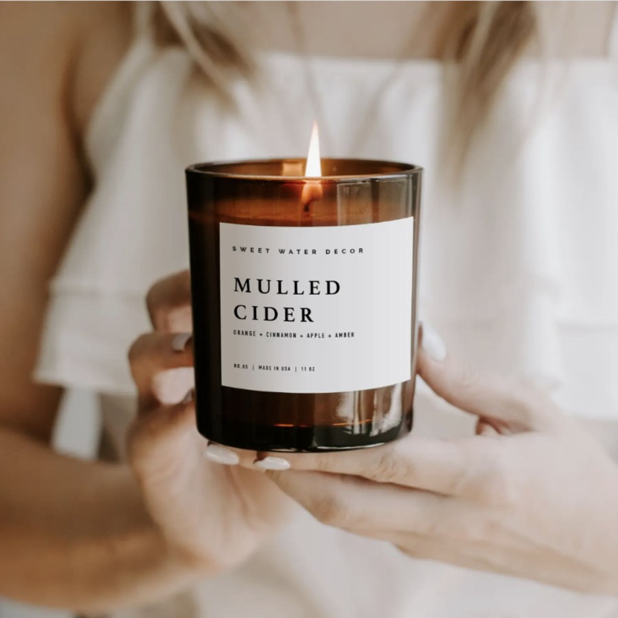 Home Accessories Sweet Water Decor View All Home Accessories | Mulled Cider Soy Candle In Amber Jar