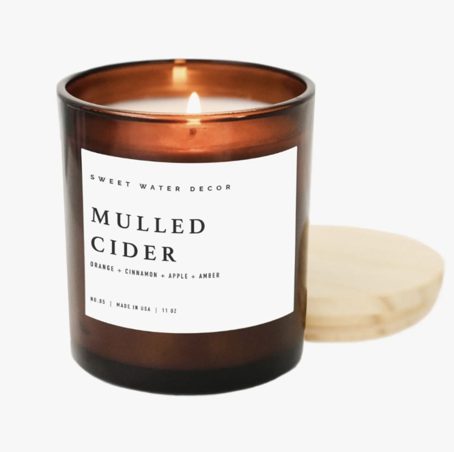 Home Accessories Sweet Water Decor View All Home Accessories | Mulled Cider Soy Candle In Amber Jar