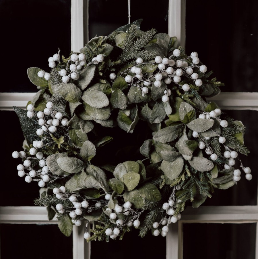 Home Accessories Silver Mushroom Christmas View All Home Accessories | Silver Mushroom Label White Winter Berry Wreath