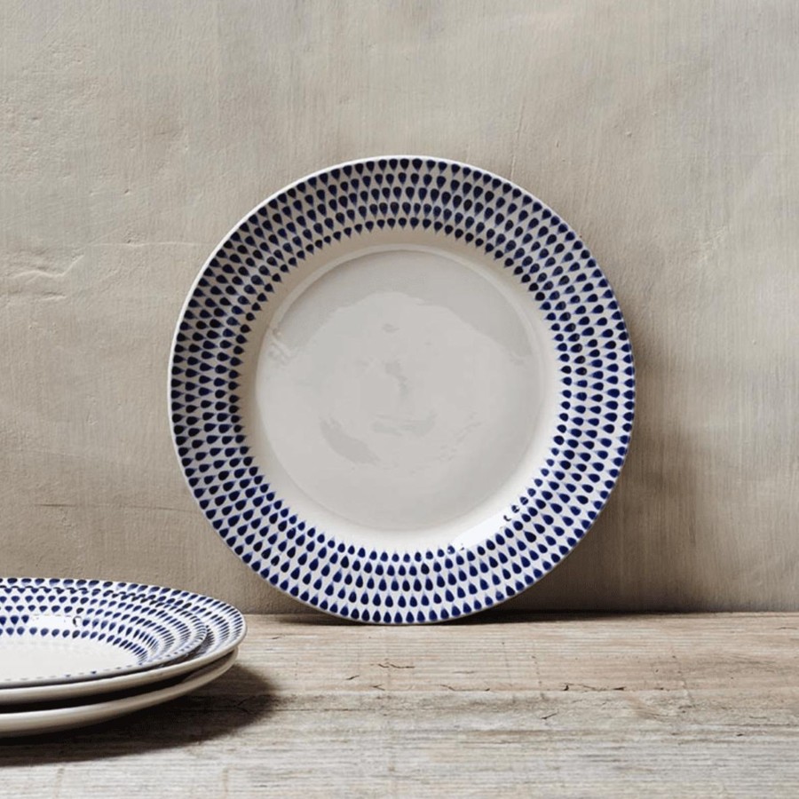 Kitchenware Nkuku Tabletop | Nkuku Indigo Drop Dinner Plate 28Cm