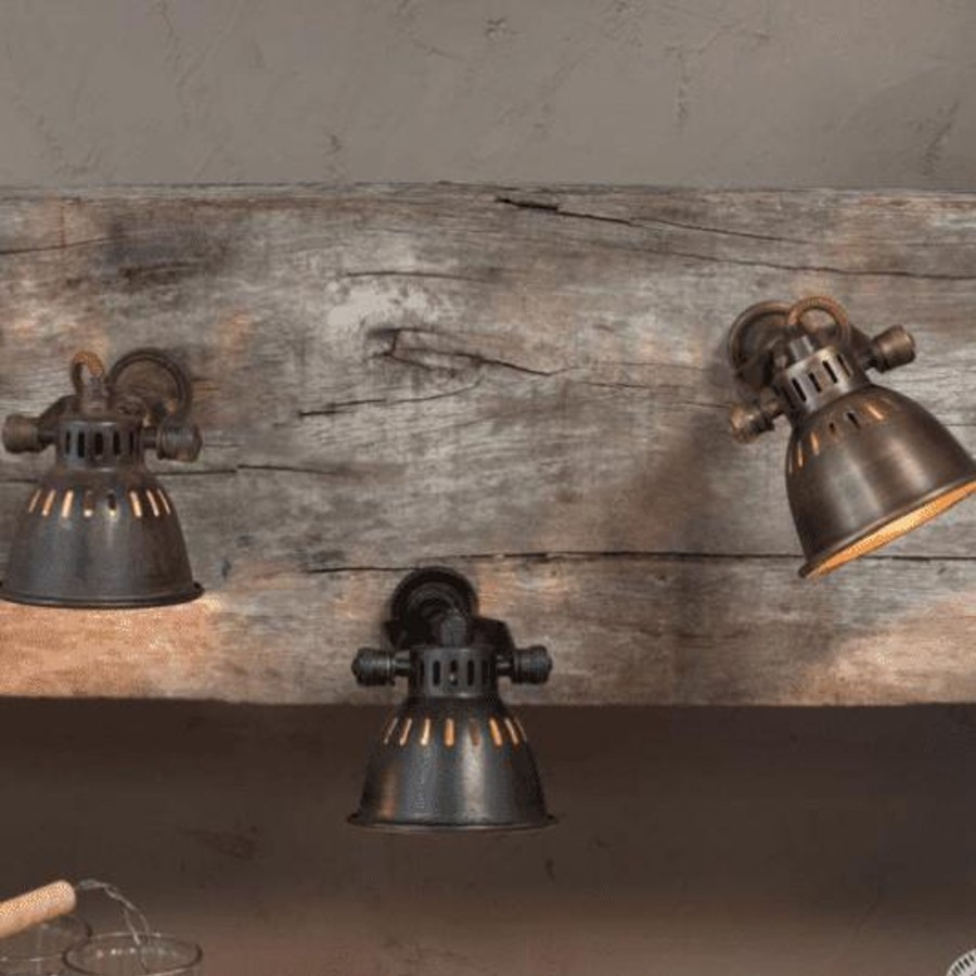 Lighting Nkuku Wall & Spot Lights | Nkuku Tubu Brass Spot Light Antique Brass