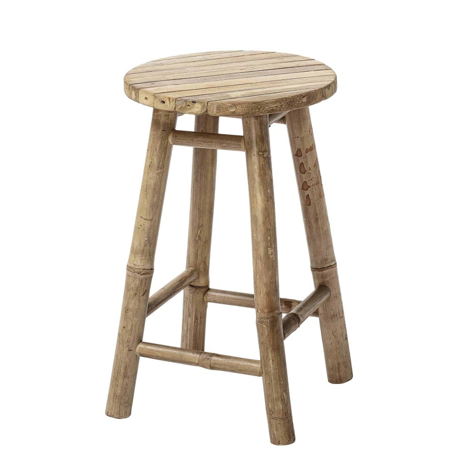 Furniture Bloomingville Stools & Bar Stools | Bloomingville Natural Bamboo Sole Stool