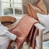 Home Accessories Bloomingville Blankets & Throws | Bloomingville Maddeleine Tangerine Throw