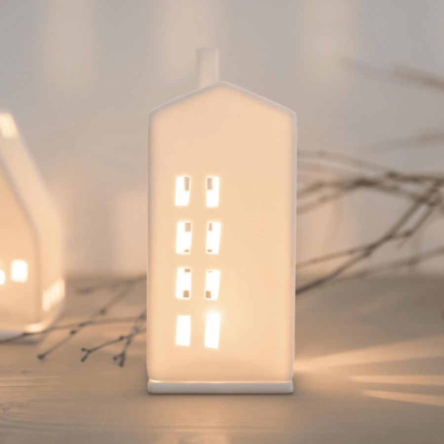 Home Accessories Räder Candles Holders & Sticks | Rader Hipped Roof With Chimney Light House