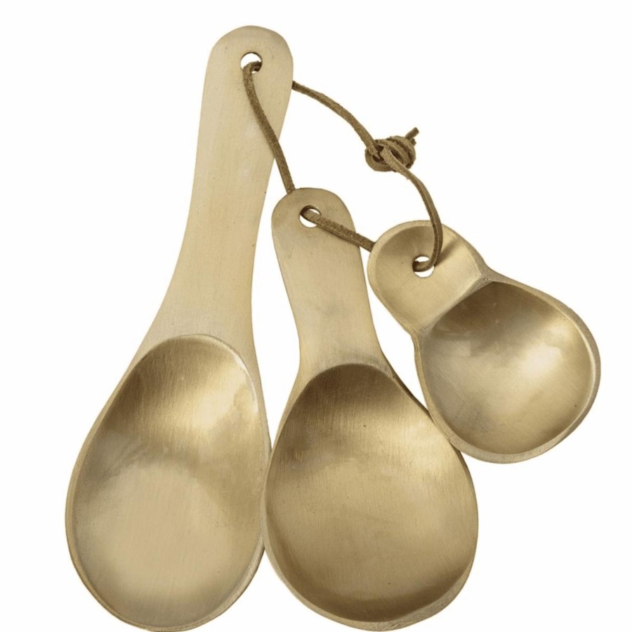 Kitchenware Bloomingville Bakeware | Bloomingville Murphy Brass Finish Measuring Spoons