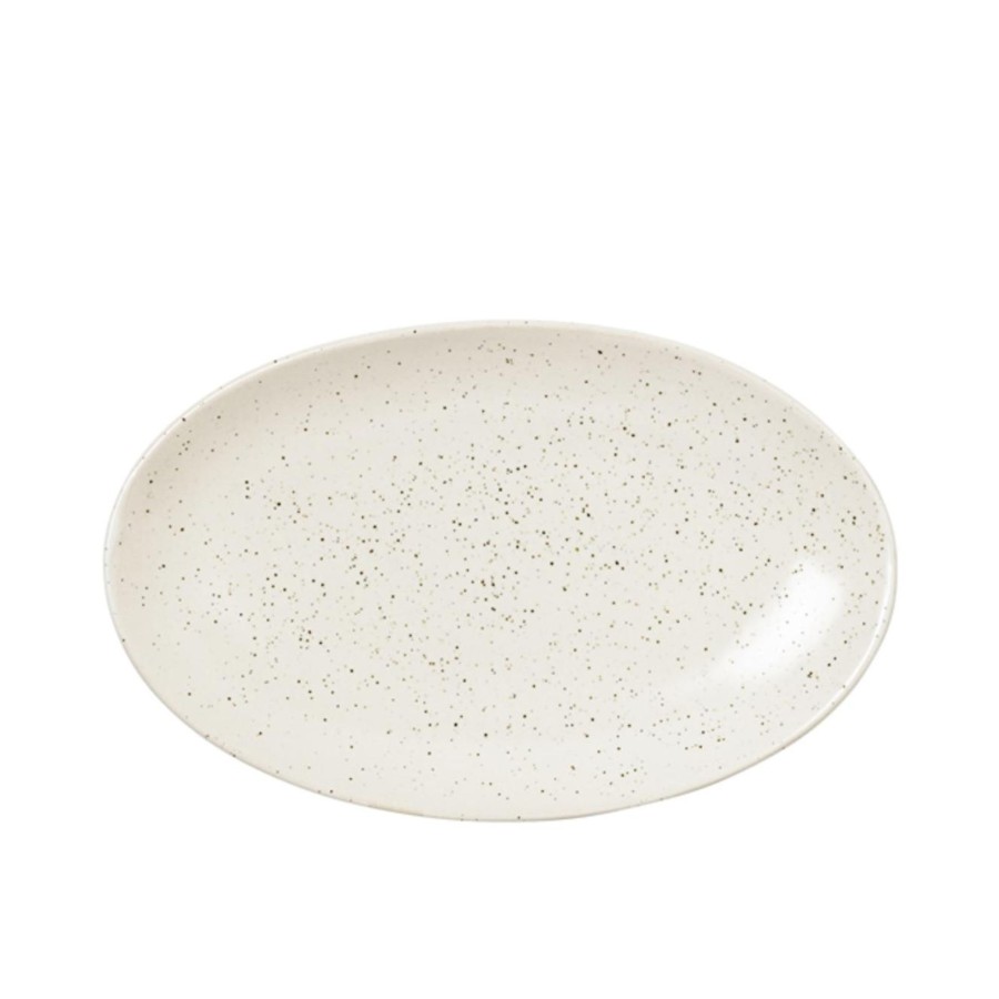 Kitchenware Broste Copenhagen Servingware | Broste Copenhagen Nordic Vanilla Oval Serving Plate - 22Cm