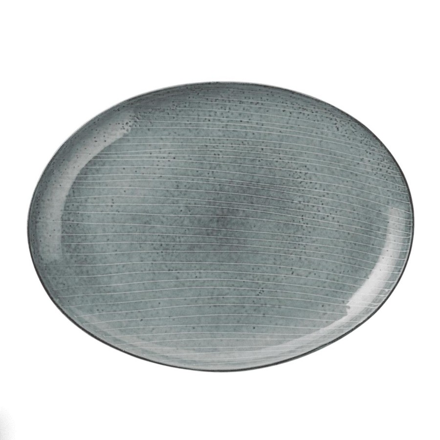 Kitchenware Broste Copenhagen Tabletop | Broste Copenhagen Nordic Sea Oval Serving Plate - 35Cm