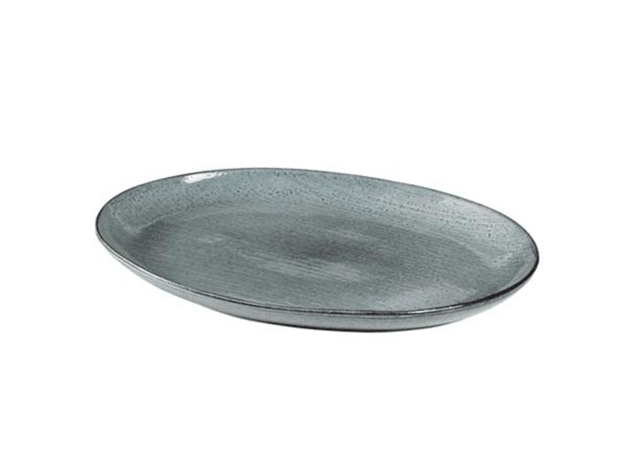 Kitchenware Broste Copenhagen Tabletop | Broste Copenhagen Nordic Sea Oval Serving Plate - 35Cm