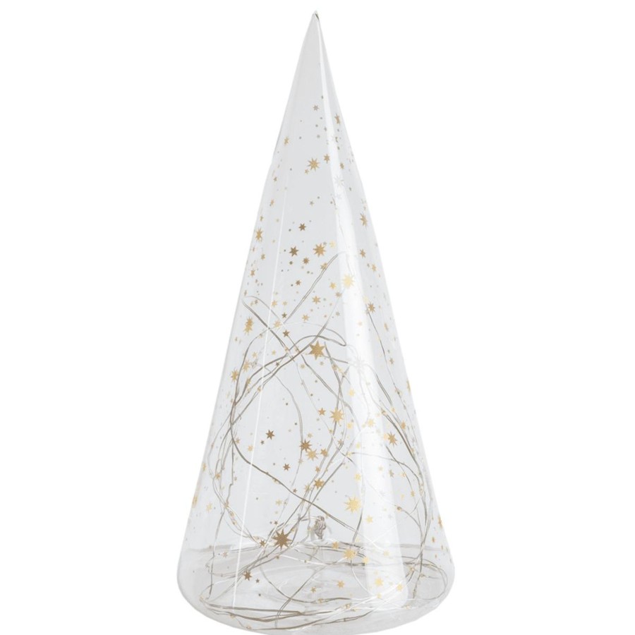 Home Accessories Räder View All Home Accessories | Rader Led Glass Fir Tree With Gold Stars